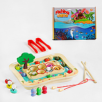 Розвиваюча дерев'яна іграшка Вулик з магнітною рибалкою С 58620
