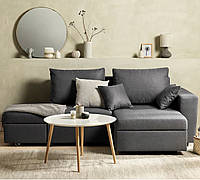 Угловой современный раскладной диван для квартиры и дома Домино поворотный угол Amely