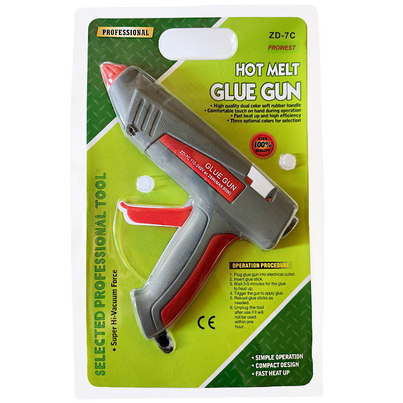 Клейовий пістолет термопістолет ZD-7С 100W 11MM, фото 1