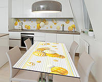 Наклейка 3Д виниловая на стол Zatarga «Шары в узорах» 600х1200 мм для домов, квартир, столов, SE, код: 6511944