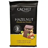 Чорний шоколад з фундуком Cachet Hazelnut Dark, 300 г