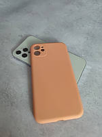 Чехол Full Silicone Case для Apple iPhone 11 Оранжевый закрытая камера (без логотипа)