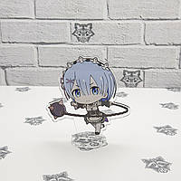 Акриловая коллекционная фигурка Чиби Chibi Аниме Re:Zero. Жизнь с нуля в альтернативном мире - Рем 10 см