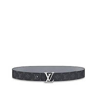 Ремень black Louis Vuitton серый monogram