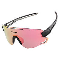 Спортивні сонцезахисні окуляри GUB 6200 UV400 рожеві [з рамками для діоптрій]