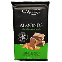 Молочний шоколад з мигдалем Cachet Almonds Milk, 300 г