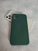 Чехол Full Silicone Case для Apple iPhone 11 Тёмно-зелёный закрытая камера (без логотипа)