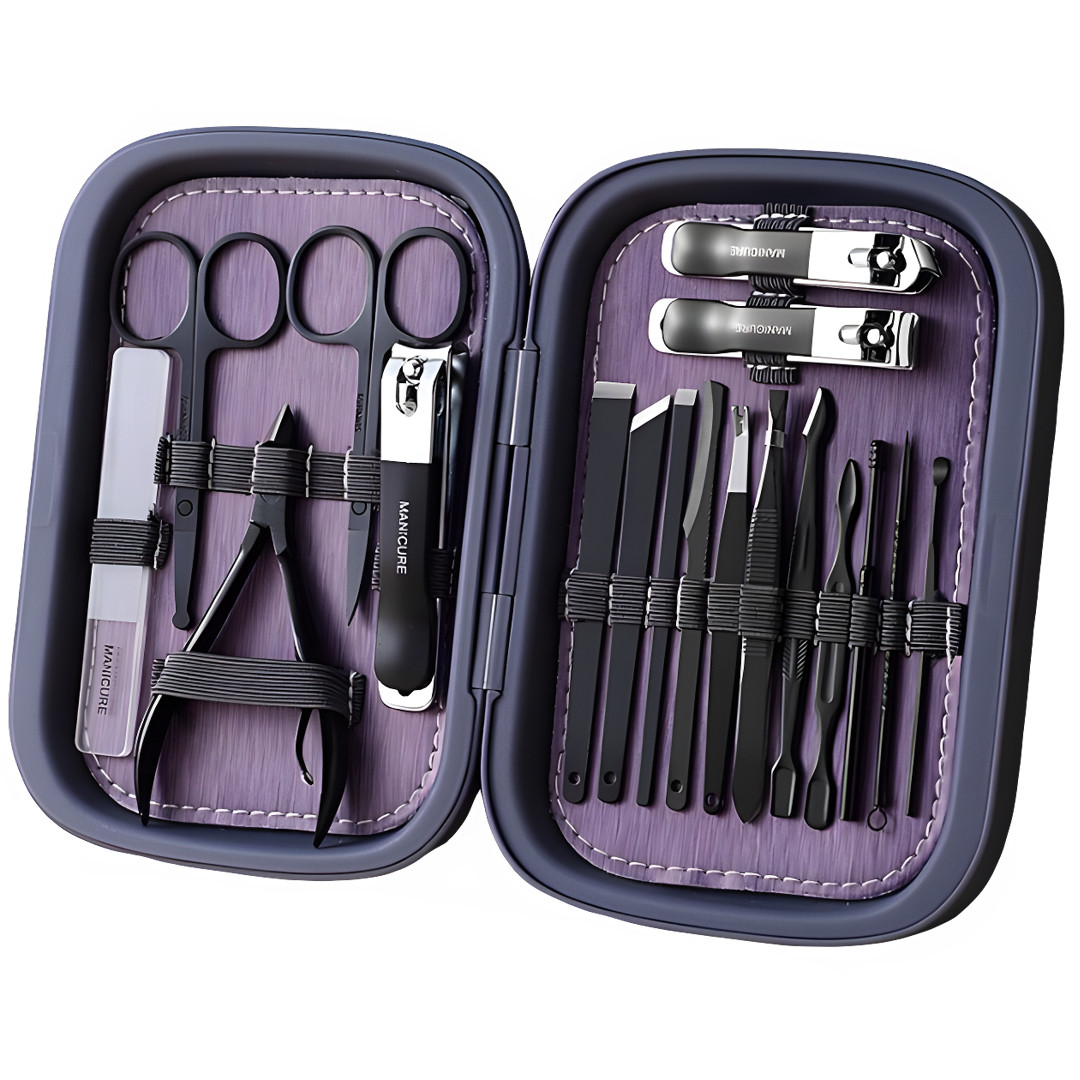 Манікюрний набір з 18 предметів Manicure SZK101 Набір інструментів для манікюру та педикюру, фото 1