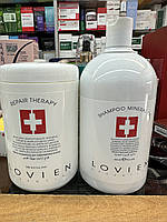 Ловьен Шампунь с минеральным маслом Lovien 1л + Маска для сухих и поврежденных волос 1л Lovien Essential