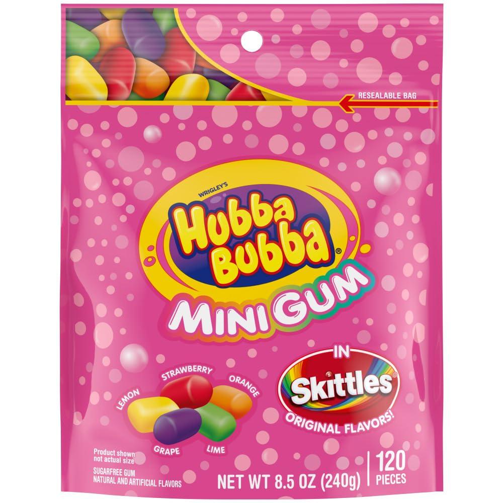 Жувальна гумка Hubba Bubba Skittles Flavored Mini Gum 120 шт 240 г, фото 1