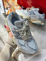 Жіночі кросівки New Balance 9060 Sea Salt White Нью Беланс 9060 Сірі замша текстиль демісезон, фото 4