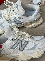 Жіночі кросівки New Balance 9060 Sea Salt White Нью Беланс 9060 Сірі замша текстиль демісезон, фото 6