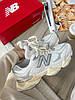 Жіночі кросівки New Balance 9060 Sea Salt White Нью Беланс 9060 Сірі замша текстиль демісезон, фото 10