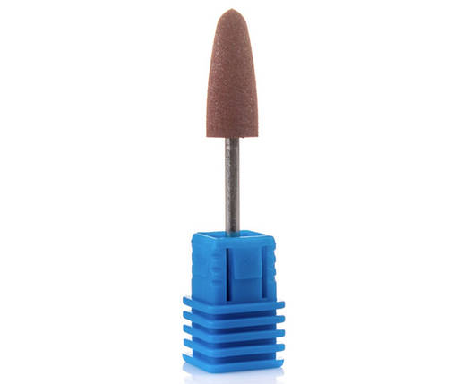 Фреза для шліфування силіконова Cone "Куля довга" 824BR коричнева, фото 1