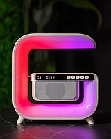 Смарт светильник, RGB ночник c беспроводной зарядкой и колонкой, G3, ночник на аккумуляторе