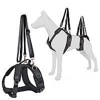 Поддерживающая шлейка для собак нагрудник для передних лап TailUp реабилитационная шлея черная