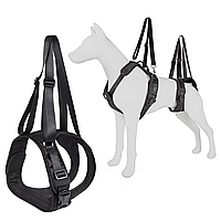 Поддерживающая шлейка для собак TailUp шлея пояс для задних лап реабилитационная черная