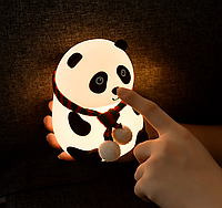 Силиконовый ночник светодиодный, ночник на аккумуляторе "Панда" LOSSO, ночники в спальню и детскую