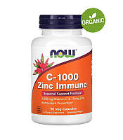 NOW Foods, Витамин С 1000 мг и цинк 15 мг, для иммунитета, 90 капсул
