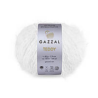Gazzal TEDDY (Газзал Тедді) № 6530 білий (Пряжа мериносова вовна, нитки для в'язання)
