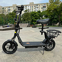 Электросамокат KUGOO Kirin C1+ Plus 18Ah 1000W с сидением и усиленной корзинкой