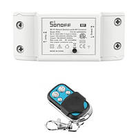 Wi-Fi реле с пультом управления Sonoff basic R2 RF 433 Белый PK, код: 7541950