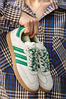 Жіночі кросівки Adidas Samba x Wales шкіряні молочні із зеленим Адідас Самба весняні, фото 8