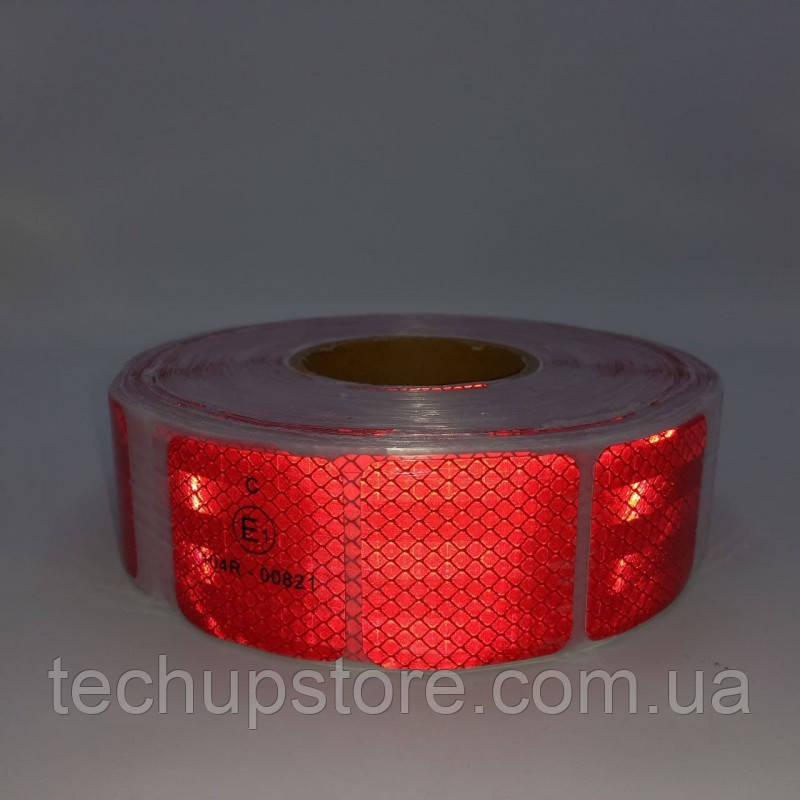 Лента светоотражающая для маркировки кузова красная секторная (Е) (ID ...