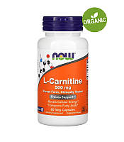 NOW Foods, L-карнітин, 500 мг, 60 капсул