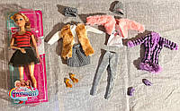 Набор кукла с одеждой и обувью для кукол типа Барби