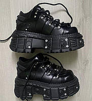 NEW ROCK белые черные панк рок готические неформал на платформе массивная обувь нью рок 35-45 размер