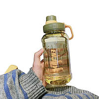 Зеленая , прозрачная, ударопрочная, герметичная, спортивная бутылка ENJOY для воды. 800 мл.