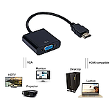 Перехідник адаптер конвертер HDMI — VGA зі звуком і живленням. Для tv тюнера T2, Xbox, Playstation, фото 8
