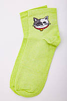 Женские носки, салатового цвета с принтом, средней длины, 167R346