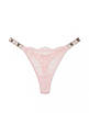 Мереживні трусики стрінги зі стразами Victoria’s Secret Lace Logo Shine Thong, оригінал, фото 4