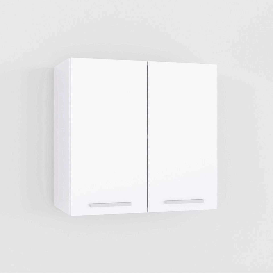 Шафа навісна для кухні з 2 дверцятами і 1 полицею всередині, кухонний навісний модуль з 2 осередками для зберігання, фото 1