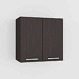 Шафа навісна для кухні з 2 дверцятами і 1 полицею всередині, кухонний навісний модуль з 2 осередками для зберігання, фото 2