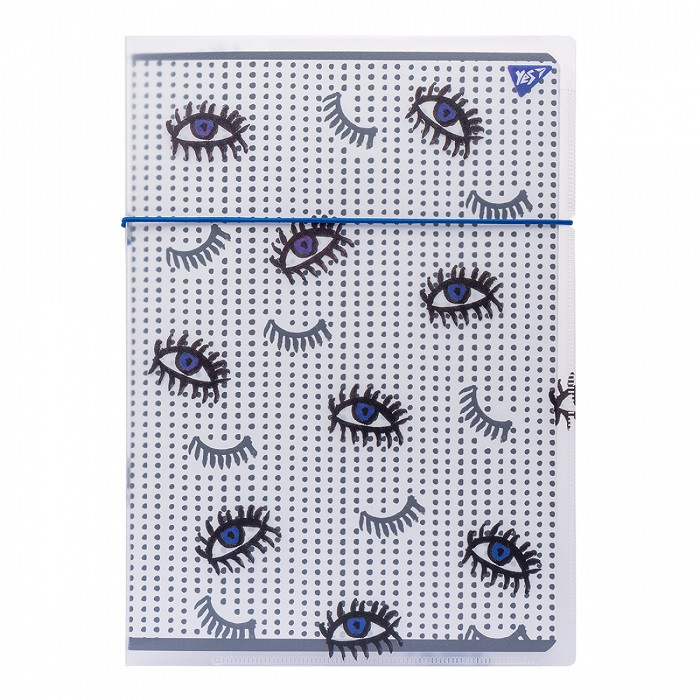 Записна книга блокнот YES BBF EYES А4 48 аркушів клітинка в пласт. папці з малюнком (764434)