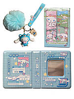 Набор брелок + ломо карточки + биндер для карточек Синаморолл Хеллоу Китти | Cinnamoroll Hello Kitty Sanrio