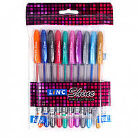 Ручка гелева із глітером LINC Shine 10 кольорів 1 мм (420445)