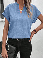 Летняя женская летняя блузка 42-44,46-48,50-52,54-56 лен-габардин