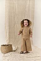 Комплект детский (рубашка+штаны палаццо), Карамель 92 см