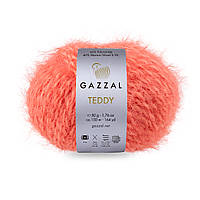 Gazzal TEDDY (Газзал Тедди) № 6543 морковный (Пряжа мериносовая шерсть, нитки для вязания)