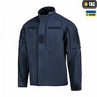 Тактичний кітель M-TAC PATROL FLEX NAVY BLUE, бойова сорочка синя м-так для військових з шевронами ДСНС