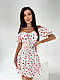 Стильне літнє жіноче коротке міні сукня сарафан квітковий софт принт з коротким рукавом OS, фото 9