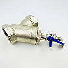 Фільтр механічного очищення 2" ВВ зі зливом 1/2" нікель KVANT Dis, фото 3