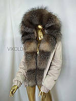 Женская зимняя куртка бомбер с натуральным мехом блюфрост с 42 по 58 р
