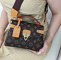 Сумочка жіноча Louis Vuitton Madeleine BB Brown Caramel коричневий+кор. ремень