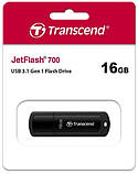 Flash Drive Transcend JetFlash 700 16 GB USB 3.1 Black (TS16GJF700), фото 2