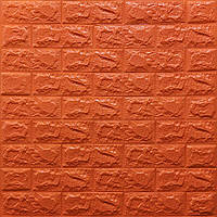 Lb 3D панель самоклеющаяся кирпич Оранжевый 700x770x7мм (007-7) SW-00000056